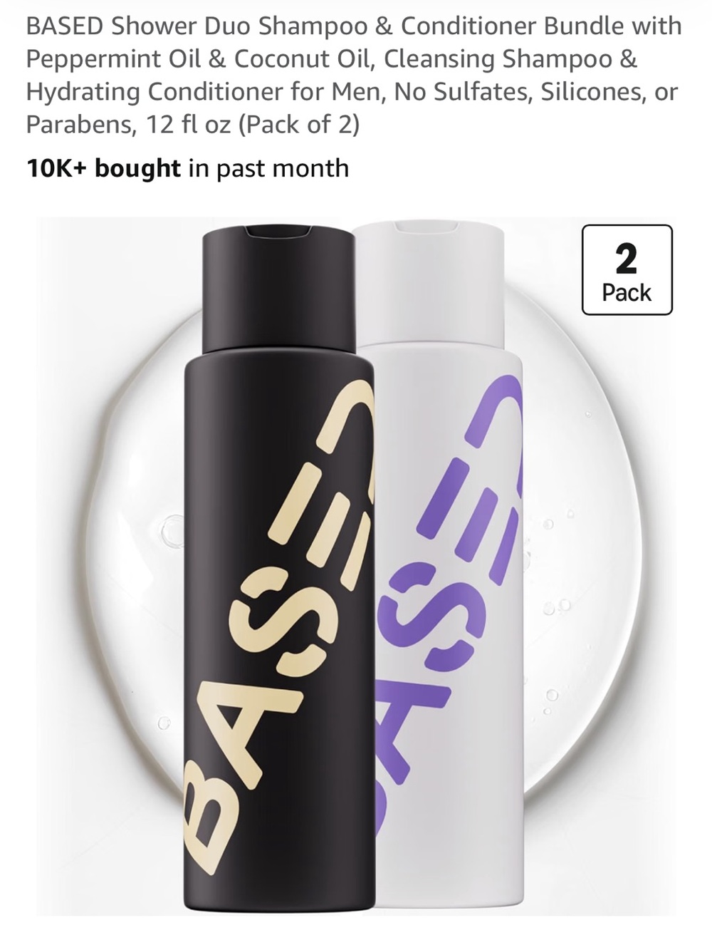 Shower Duo Shampoo & Conditioner Bundle – Black & White